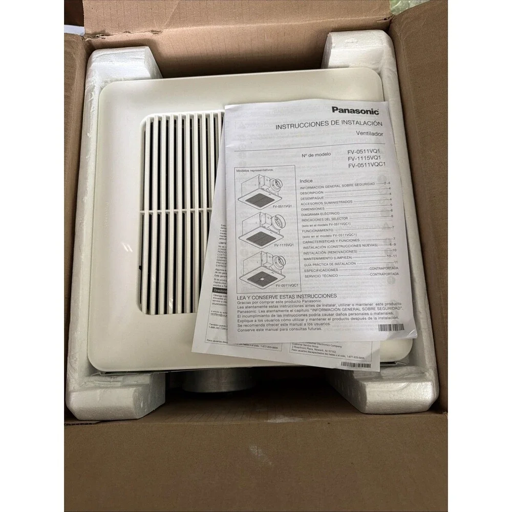 Panasonic FV-0511VQ1 WhisperCeiling Bathroom Exhaust Fan, 50-80-110 CFM